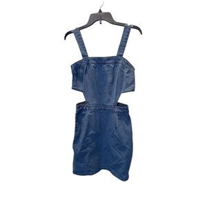 Tinseltown Women's XS Blue Denim Skirtalls Side Cutout Mini Dress